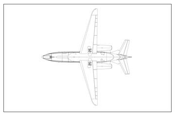 Fototapeta na wymiar 3D design of an airplane.