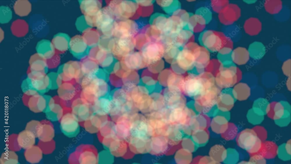 Poster looping 3d animation of the vintage colors light particles bokeh rendered in uhd