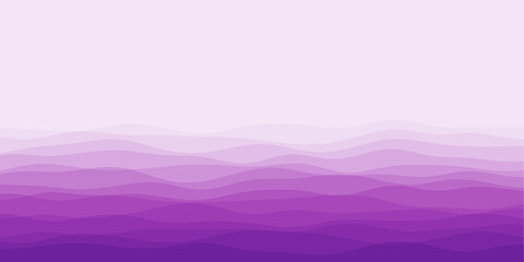 Abstract waves cover. Horizontal background with curves in purple colors. Authentic vector illustration.