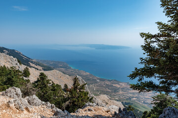 Panorama of the island of Cefalonia in Greece