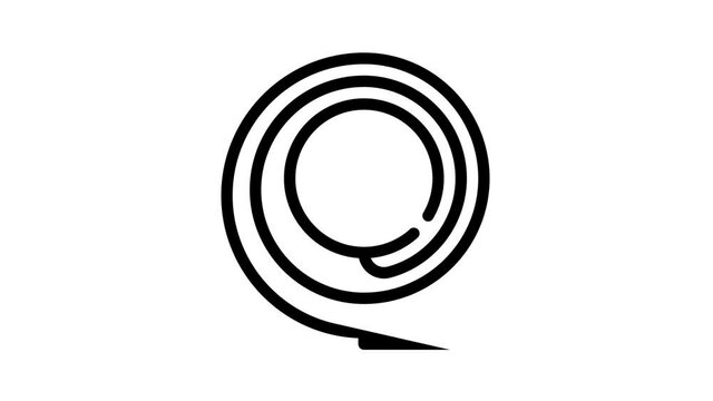 manometric thermometer black icon animation