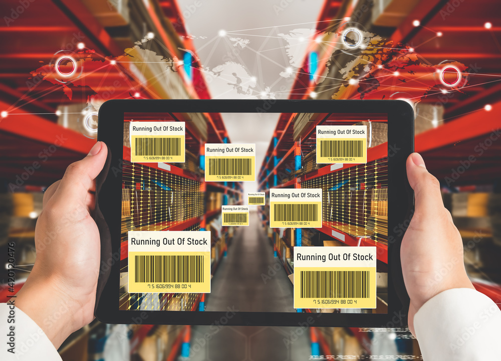 Aufkleber smart warehouse management system using augmented reality technology to identify package picking and