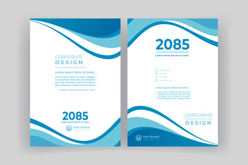 Corporate book cover design template. Brochure  template.