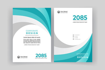 Corporate book cover design template. Brochure  template.