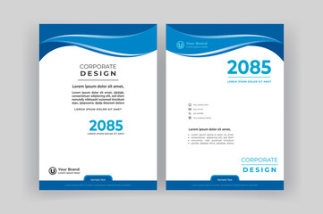 Corporate book cover design template. Brochure  template.