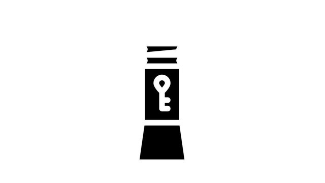 magnetic key glyph icon animation
