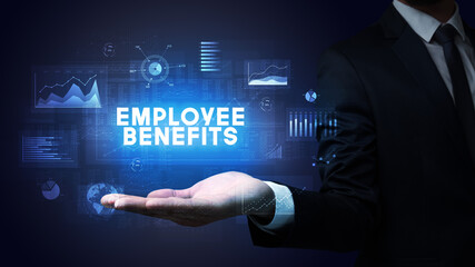 Hand of Businessman holding motivational message