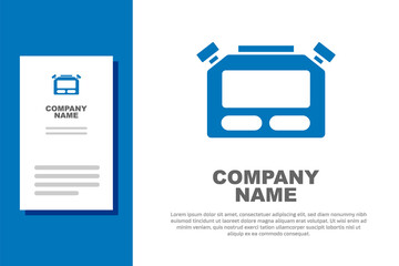 Blue Stopwatch icon isolated on white background. Time timer sign. Chronometer sign. Logo design template element. Vector