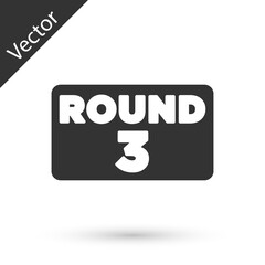 Grey Boxing ring board icon isolated on white background. Vector