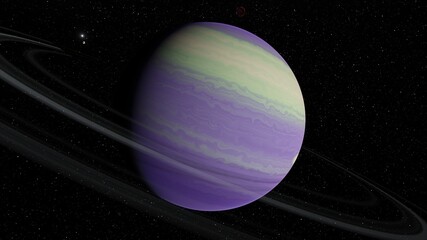 super-earth planet, realistic exoplanet, planet suitable for colonization, earth-like planet in far space, planets background 3d render