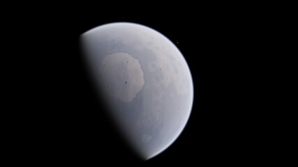 super-earth planet, realistic exoplanet, planet suitable for colonization, earth-like planet in far space, planets background 3d render