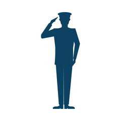soldier salute silhouette