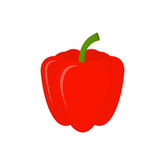 Red bell pepper icon. Vector illustration.
