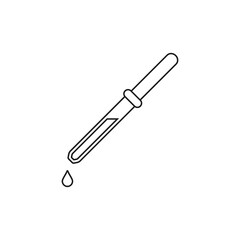 Obraz premium Pipette icon. Vector. Line style. 