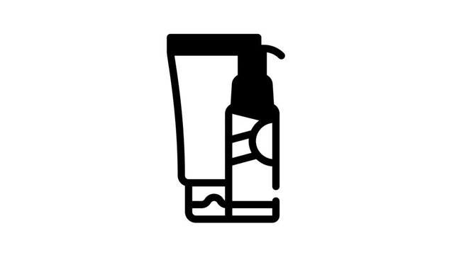 epsom bath salt black icon animation