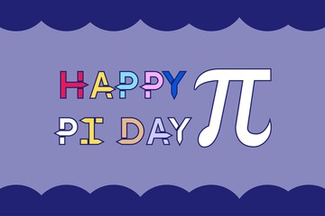 Happy Pi Day vector design. International Pi day celebration. Poster and T-Shirt 