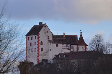Fototapeta premium castle on a hill against a cloudy sky
