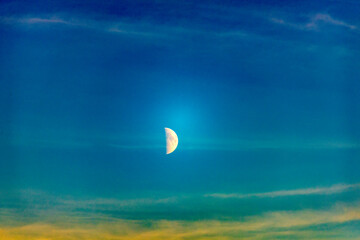 The moon in a beautiful sky