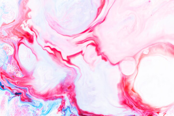 Fluid art. Abstract colorful background, wallpaper. Liquid marbling background. Colorful backdrop