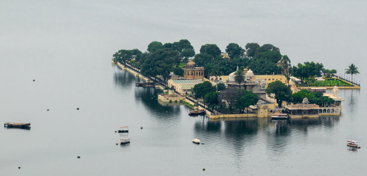 Top view of Udaipur Lake Palace 