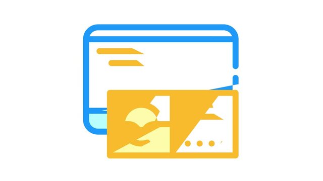 disc with operating system color icon animation