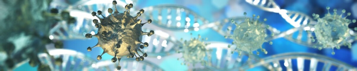 Corona-virus infection, virus close up, infection, bacteria