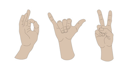 Obraz premium counting hand isolated on white background