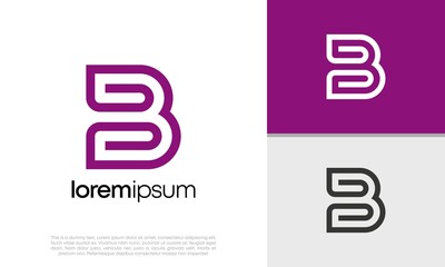 Initials B logo design. Initial Letter Logo.