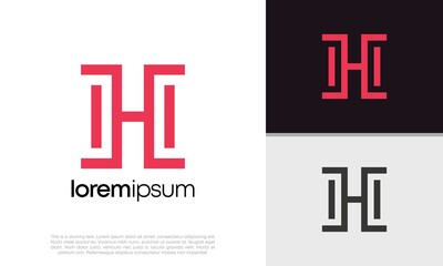 Initials H logo design. Initial Letter Logo.	