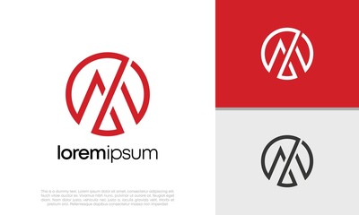 Initials M AM logo design. Initial Letter Logo.	