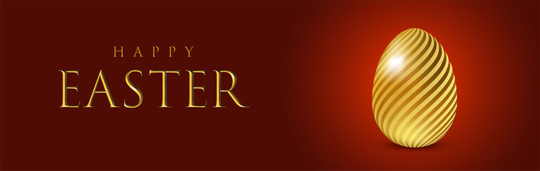 Premium Easter design, ‘’Happy Easter ‘’ text message on the luxury background for cover, invitation, poster, banner, flyer, placard. Minimal template design for branding, advertising.