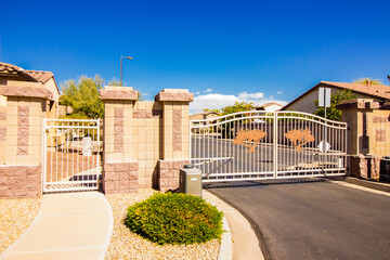 Modern Wrought Iron Electric Exit Gate