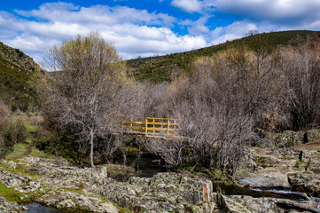 Ruta a Cascada del Aljibe desde Roblelacasa, Guadalajara, Castilla la Mancha, España