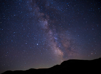 Fototapeta na wymiar Amazing evening sky with shiny stars