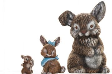 Osterhasenfamilie - handbemalte Figuren