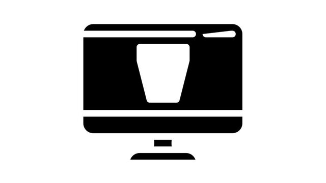 delete digital information operating system glyph icon animation