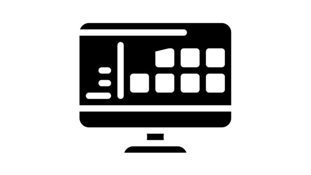 files of operating system glyph icon animation