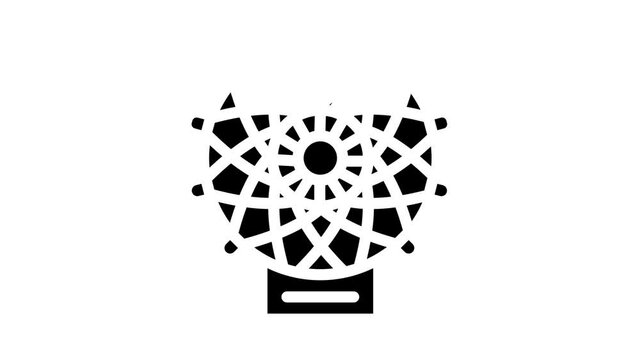 carbon fiber weaving loom glyph icon animation