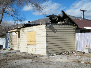 House Fire Damage from old electric wiring