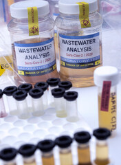  Investigation of sars-cov-2 virus in humans in a wastewater laboratory, conceptual image