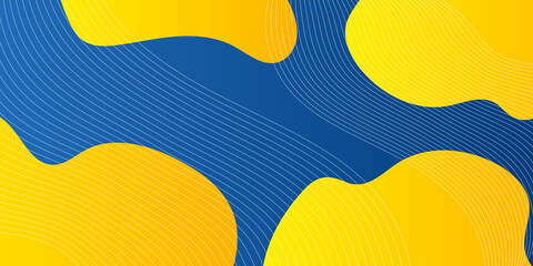 Abstract background modern papercut graphic. Vector abstract background design, bright poster, banner yellow, black, blue, gray background Vector illustration. 