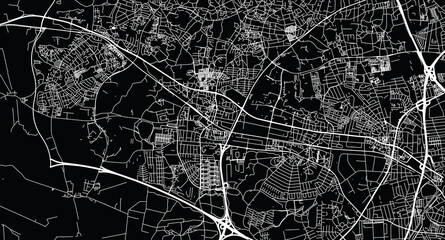 Urban vector city map of Ballerup, Denmark