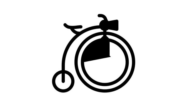 bike technique museum exhibit black icon animation
