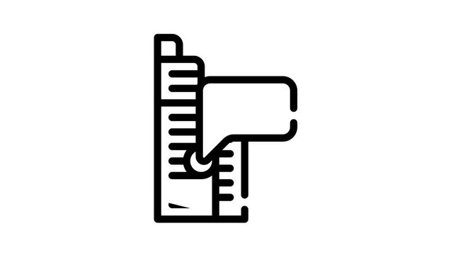 office call center ib skyscraper black icon animation