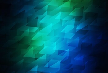 Obraz premium Dark Blue, Green vector backdrop with rhombus.