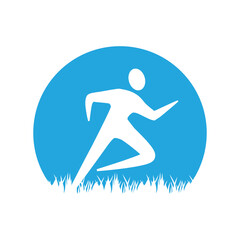 runner, vector graphic design element