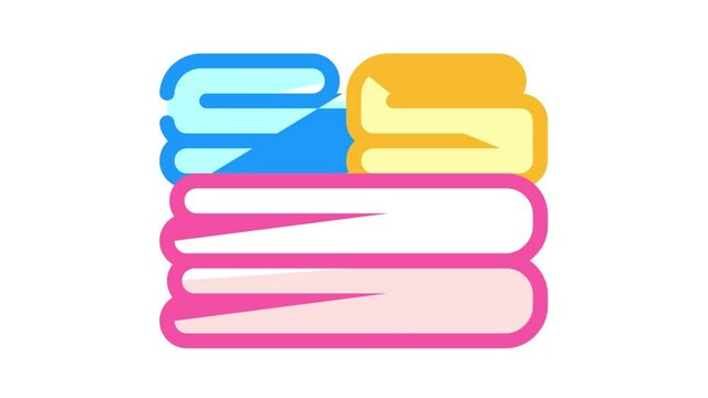 towels set color icon animation
