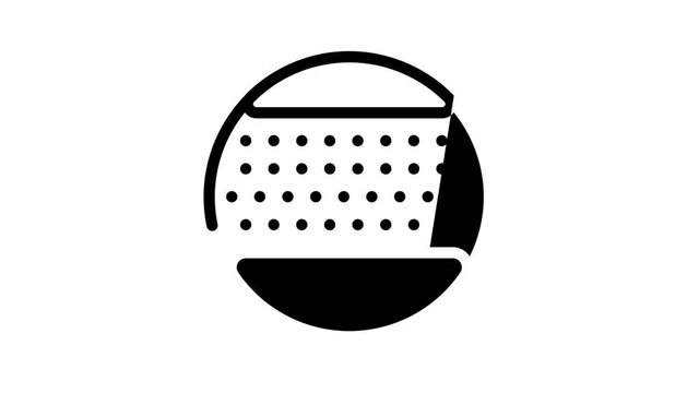 microfiber with handle black icon animation