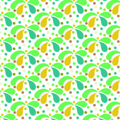 Abstract  Pattern with different Shapes and Colorful Dots.
