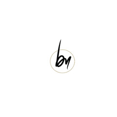 bn handwritten logo for identity